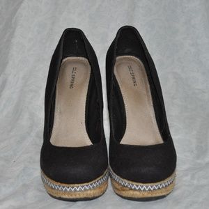 Call it spring Black Wedges